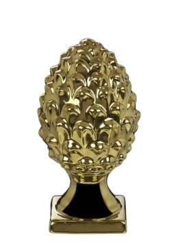 Henriette - Porcelain Pine Cone - Gold