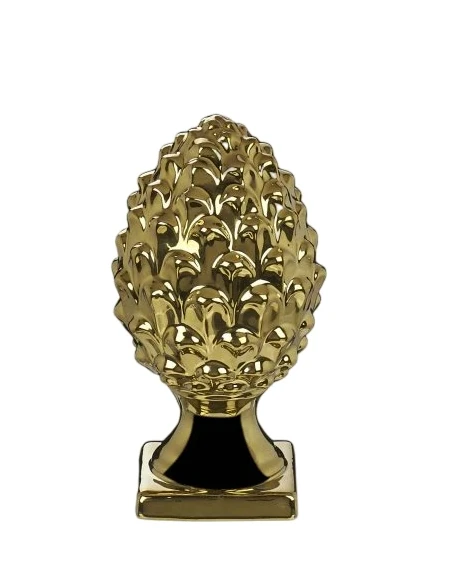 Henriette - Porcelain Pine Cone - Gold