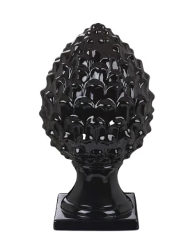 Henriette - Porcelain Pine Cone - Black