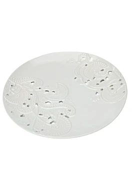 Henriette - Centrotavola in Ceramica Bianca - Lotus