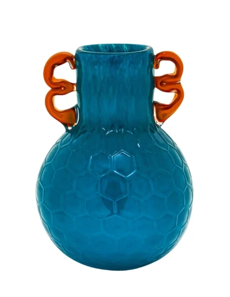 Henriette - Vaso in Vetro Soffiato Unique - Blu Celestiale