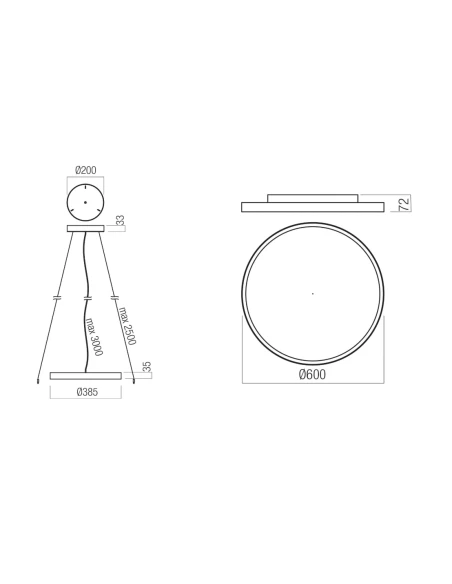 Redo Group - Dama Pendant Lamp - Matt White / Gold