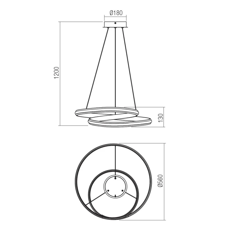 Redo Group - Torsion Pendant Lamp - Matte Black