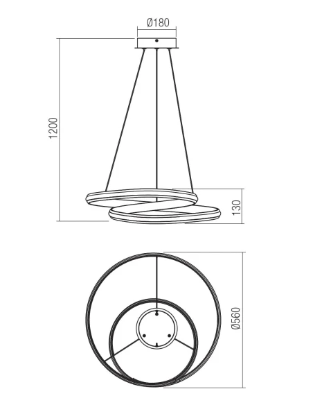 Redo Group - Torsion Pendant Lamp - Matte Black