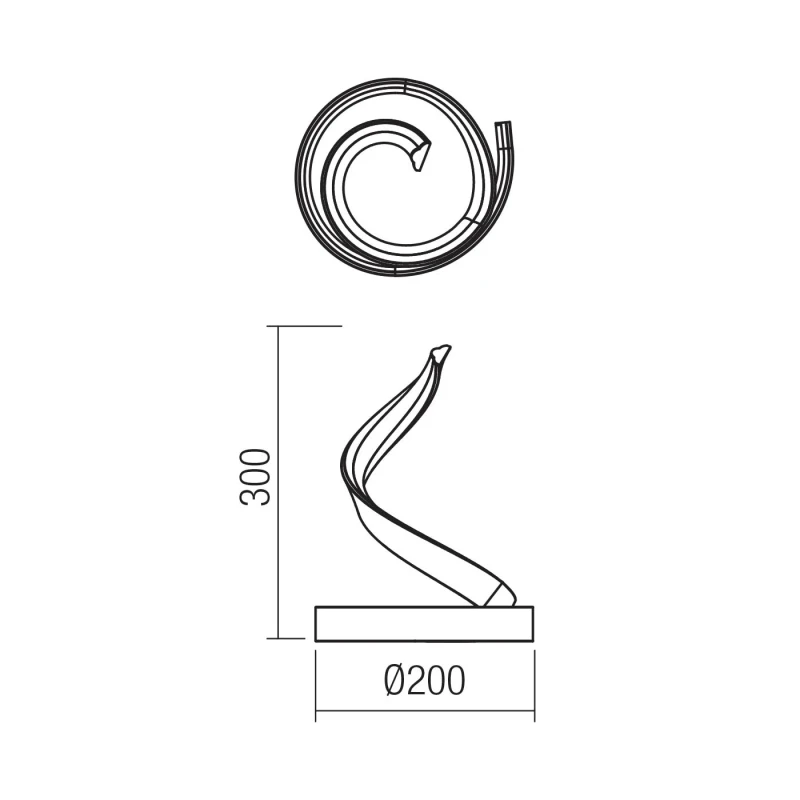 Redo Group - Torsion Lampada da Tavolo - Bianco Opaco