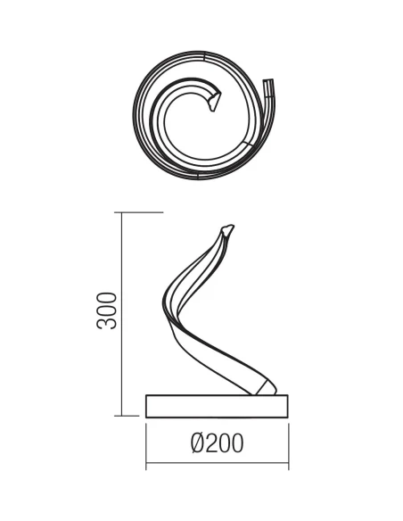 Redo Group - Torsion Table Lamp - Matte Gold
