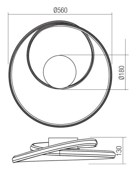 Redo Group - Torsion Lampada da Soffitto - Oro Opaco