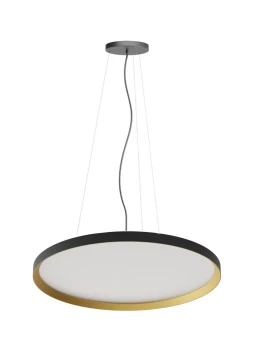 Redo Group - Dama Lampada a Sospensione - Nero Opaco / Oro