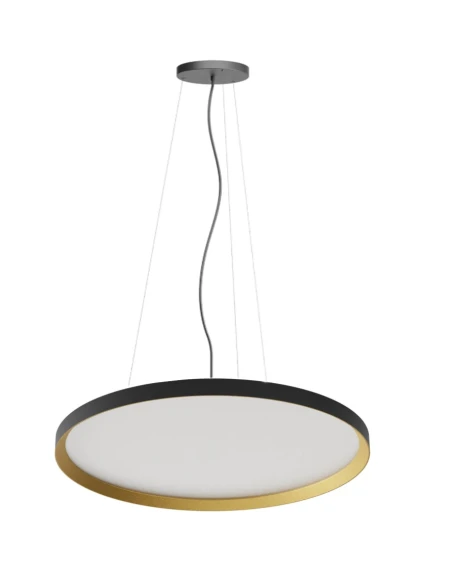 Redo Group - Dama Lampada a Sospensione - Nero Opaco / Oro