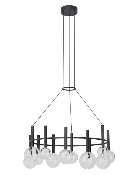 Redo Group - Bolla Lampada a Sospensione Circolare - Nero