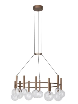 Redo Group - Bolla Lampada a Sospensione Circolare - Caffè