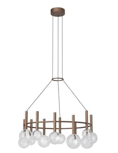 Redo Group - Bolla Lampada a Sospensione Circolare - Caffè