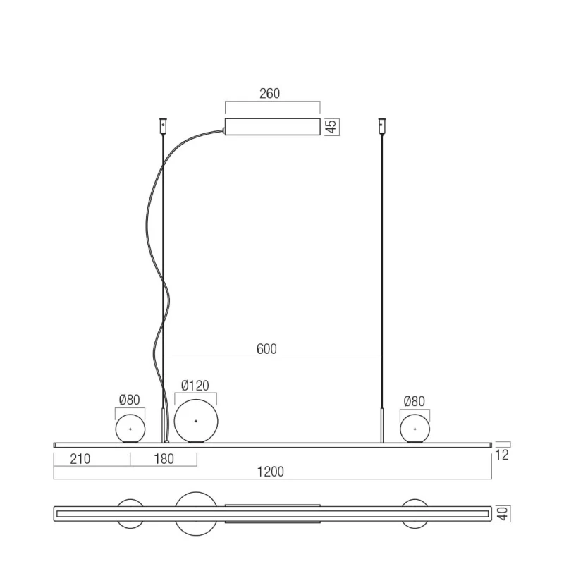 Redo Group - Dune Lampada a Sospensione - Ottone Dorato