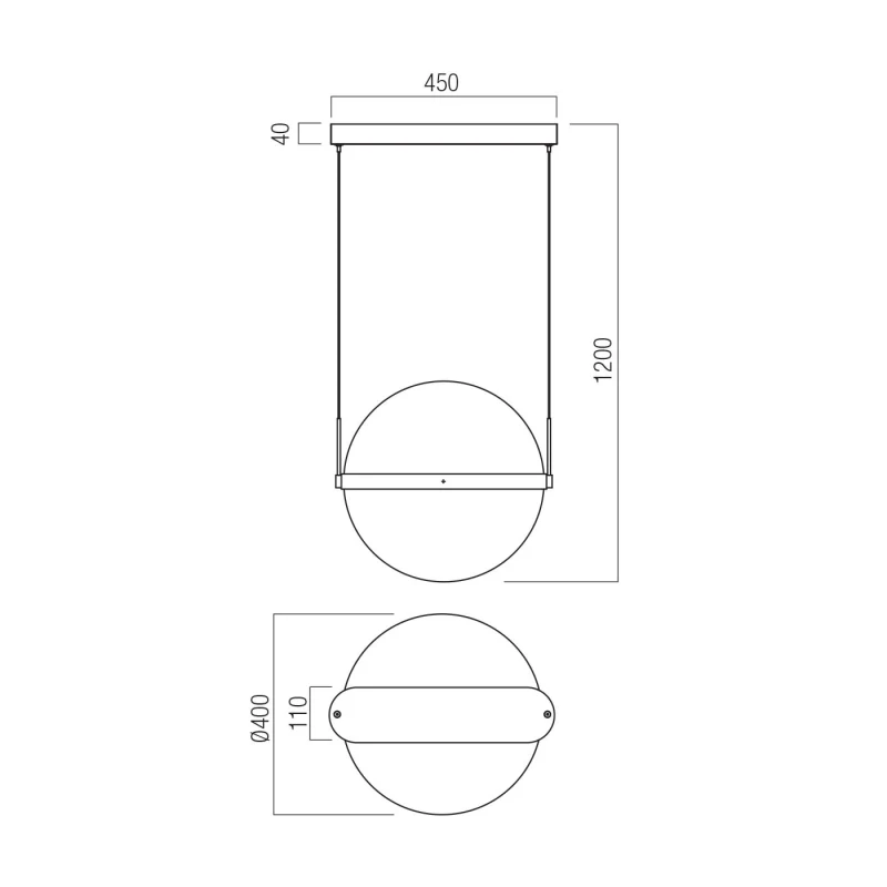 Redo Group - Atlas Lampada a Sospensione - Ottone Dorato