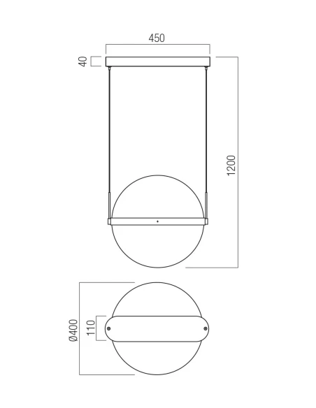 Redo Group - Atlas Lampada a Sospensione - Ottone Dorato