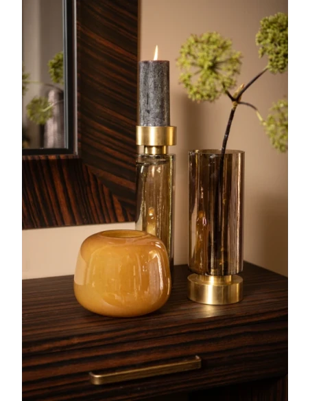 PTMD - Vaso / Portacandele Rotondo Morrible - Ambra