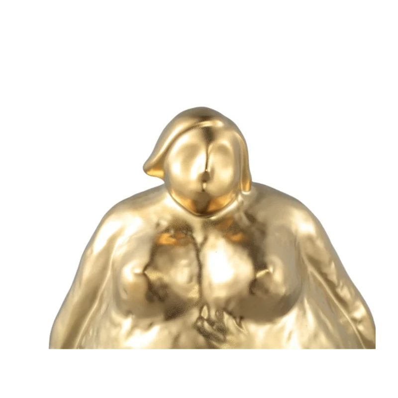 PTMD - Scultura Donna Alzata B Oday - Ceramica Dorata