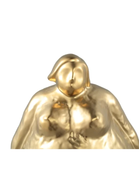 PTMD - Standing Woman Sculpture B Oday - Golden Ceramic