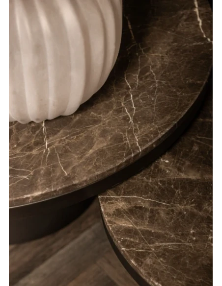 PTMD - Tavolino Breght - Marrone e Nero