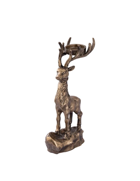 PTMD - Dixon Stag Candle Holder - Brass