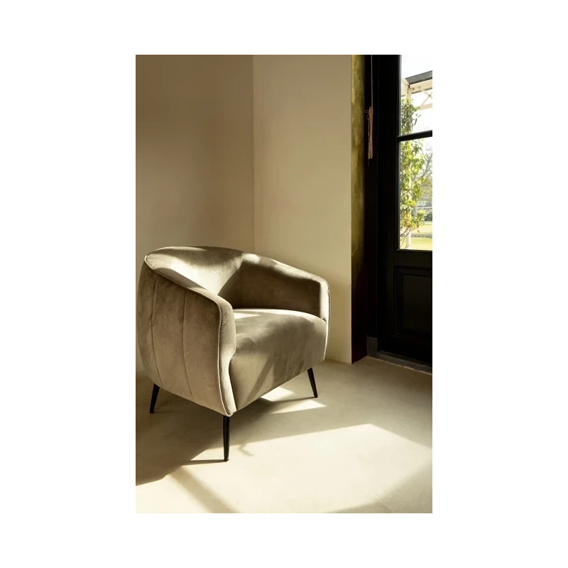 PTMD - Poltrona Vinn - Velluto Tortora