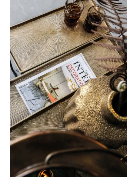 PTMD - Set of 3 Daan Coffee Tables - Gold / Black