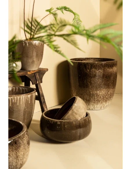 PTMD - Aleix Cachepot - Brown Ceramic