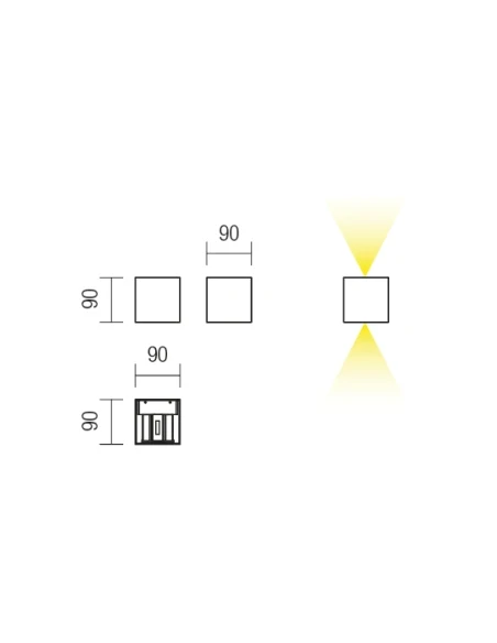 Redo Group - Amplitude Wall Lamp - Black