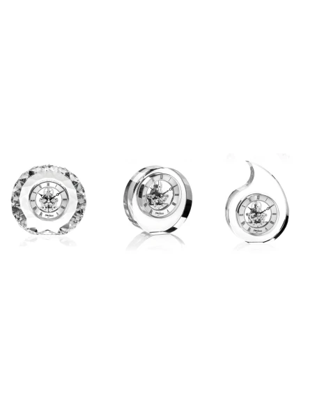Ottaviani - Round Smooth Crystal Clock - H 13 cm