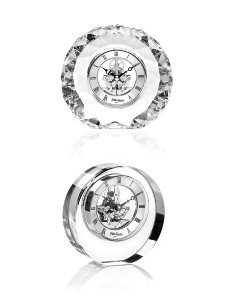 Ottaviani - Round Smooth Crystal Clock - H 13 cm