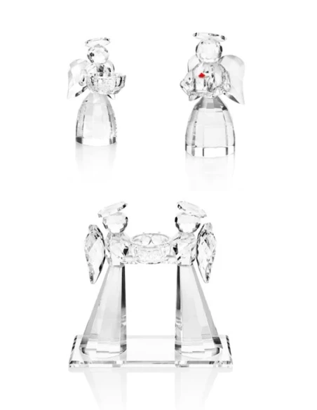 Ottaviani - Crystal Angel Candle Holder - Transparent