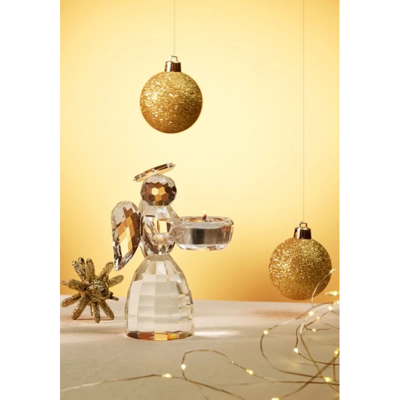 Ottaviani - Crystal Angel Candle Holder - Transparent