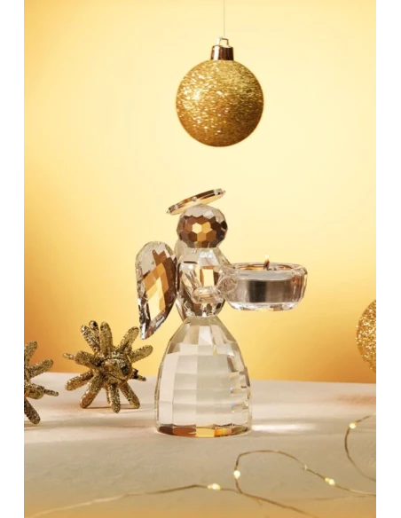 Ottaviani - Crystal Angel Candle Holder - Transparent