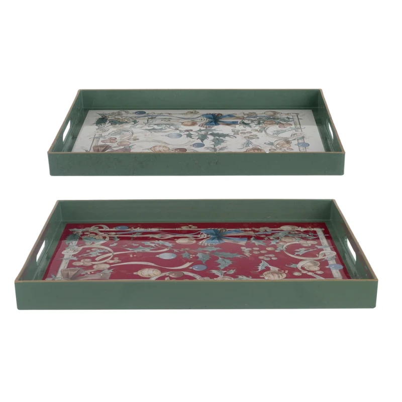 Blanc MariClò - Rectangular Tray Dream Weaves - Red