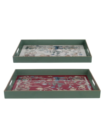 Blanc MariClò - Rectangular Tray Dream Weaves - Red