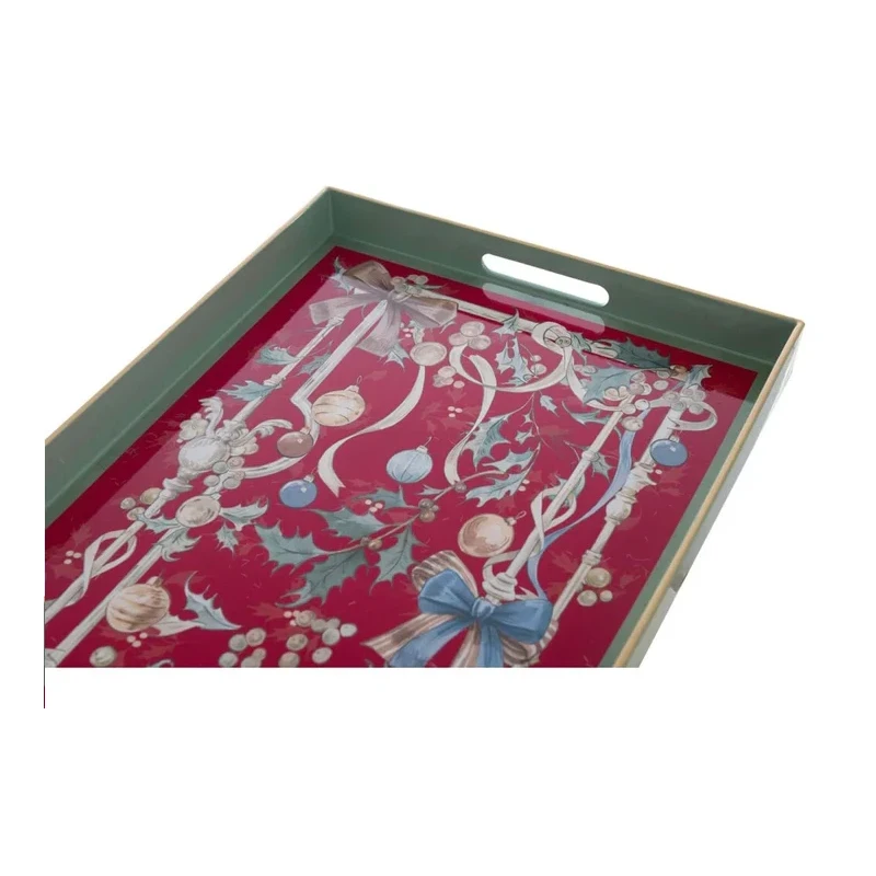 Blanc MariClò - Rectangular Tray Dream Weaves - Red