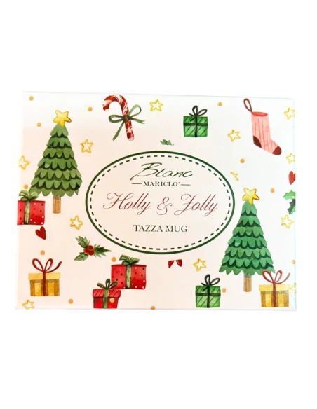 Blanc MariClò - Teapot / Cup with Saucer - Holly and Jolly