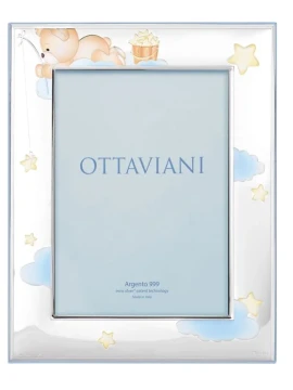 Ottaviani - Starfish Fishing Bear Photo Frame - Silver