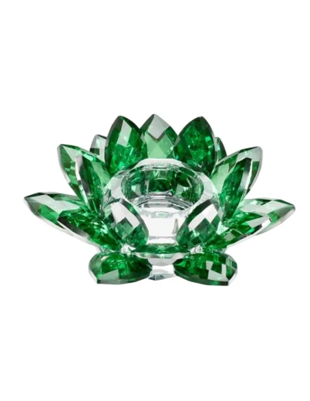 Ottaviani - Crystal Star Candlestick - Green