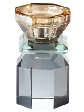 Ottaviani - Colored Crystal Candlestick - Gray