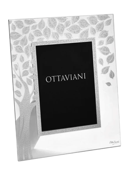 Ottaviani - Portafoto Cristallo Albero della Vita - Foglia Argento