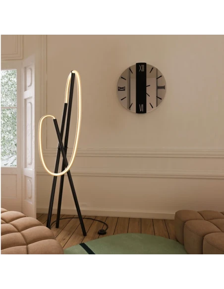 Ceart - Vega Mirror Wall Clock - Smoked Black