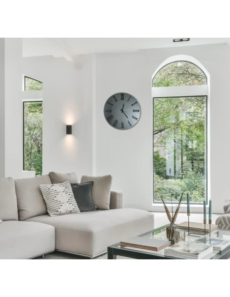 Ceart - Orologio da Parete a Specchio Sirio - Nero Fumè