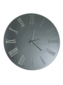 Ceart - Sirio Mirror Wall Clock - Smoked Black / Silver