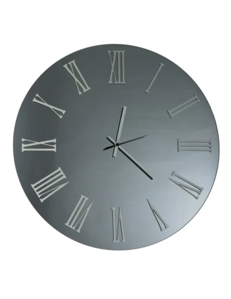 Ceart - Sirio Mirror Wall Clock - Smoked Black / Silver