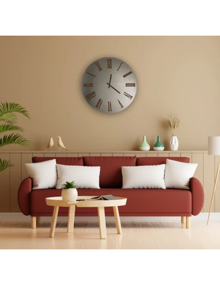 Ceart - Sirio Mirror Wall Clock - Copper/Corten Bronze