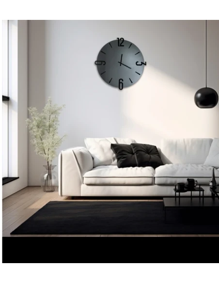 Ceart - Alfa Mirror Wall Clock - Smoked Black