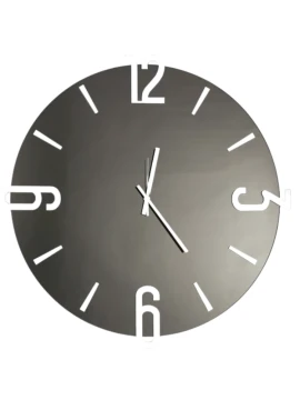 Ceart - Alfa Mirror Wall Clock - Smoked Black / White