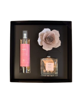 Muhà - Gift Set: "Rose" Diffuser + Room Spray - Antique Amber
