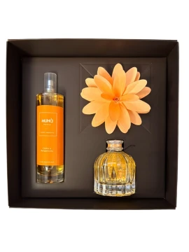 Muhà - Gift Set: "Flower" Diffuser + Room Spray - Cedar and Bergamot